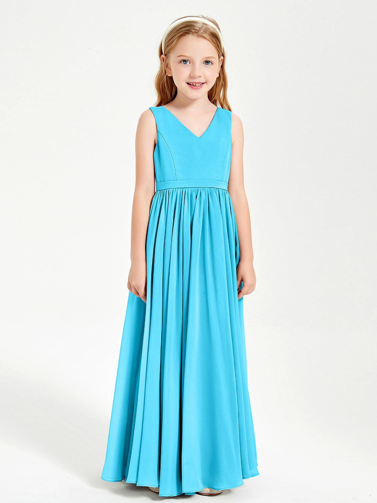 Chic Elegant Sleeveless Dresses for Junior Bridesmaids Pool